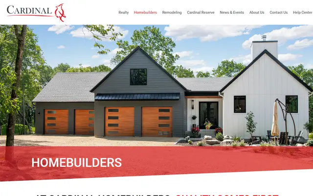 Screenshot of the cardinalrealtors.com homepage