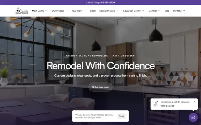 Screenshot of the castlebri.com homepage