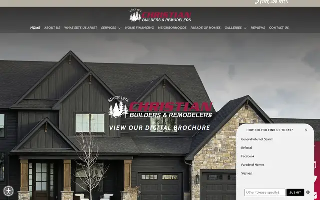 Screenshot of the christianbuilders.com homepage