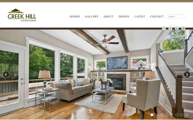 Screenshot of the creekhillcustomhomes.com homepage