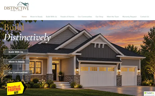 Screenshot of the distinctivedesignbuildllc.com homepage