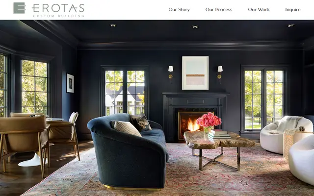 Screenshot of the erotascustombuilding.com homepage