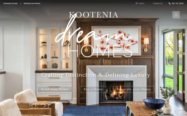 Screenshot of the kooteniahomes.com homepage