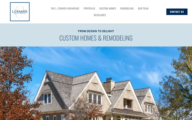 Screenshot of the lcramer.com homepage