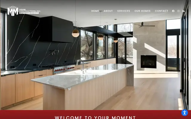 Screenshot of the mandmquality.com homepage