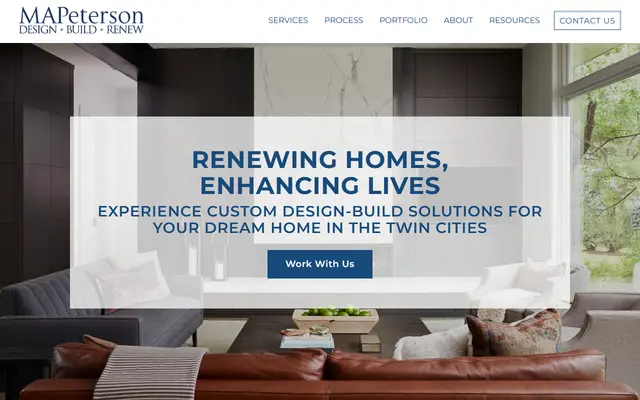 Screenshot of the mapeterson.com homepage