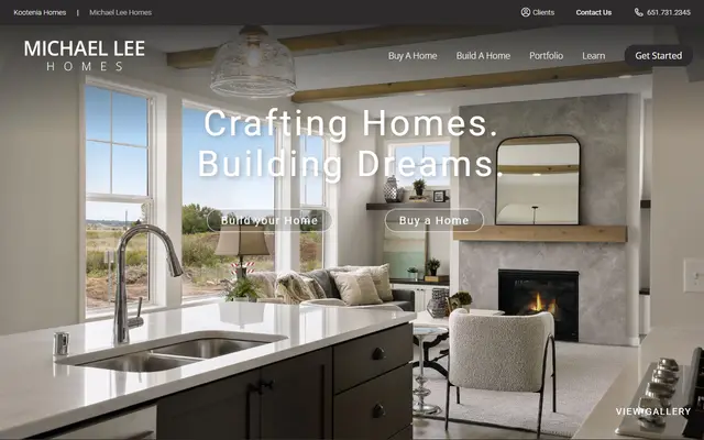 Screenshot of the michaelleeinc.com homepage