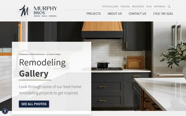 Screenshot of the mbros.com homepage