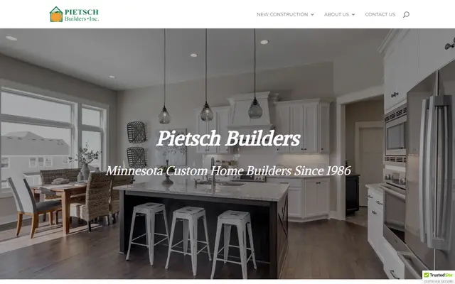 Screenshot of the pietschbuilders.com homepage