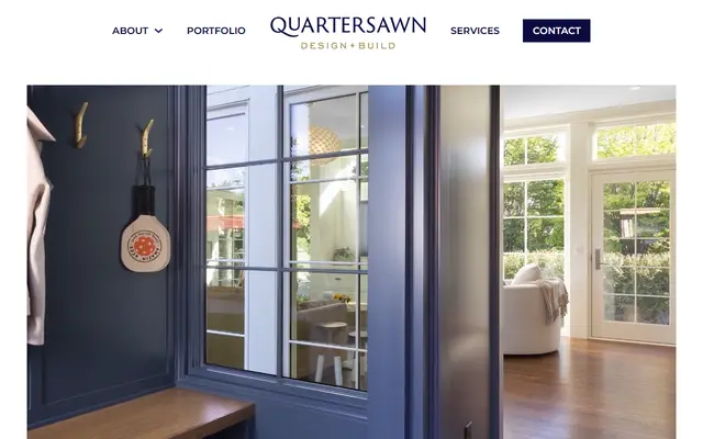 Screenshot of the quartersawndesignbuild.com homepage