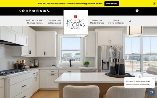 Screenshot of the robertthomashomes.com homepage