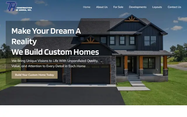 Screenshot of the thanoka.com homepage