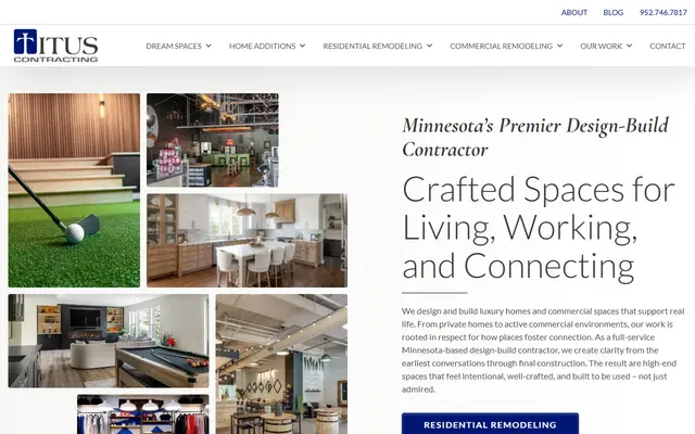 Screenshot of the tituscontracting.com homepage