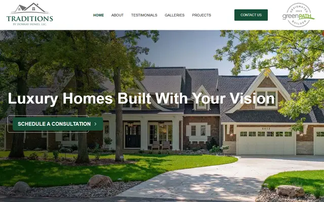 Screenshot of the traditionsbydonnay.com homepage