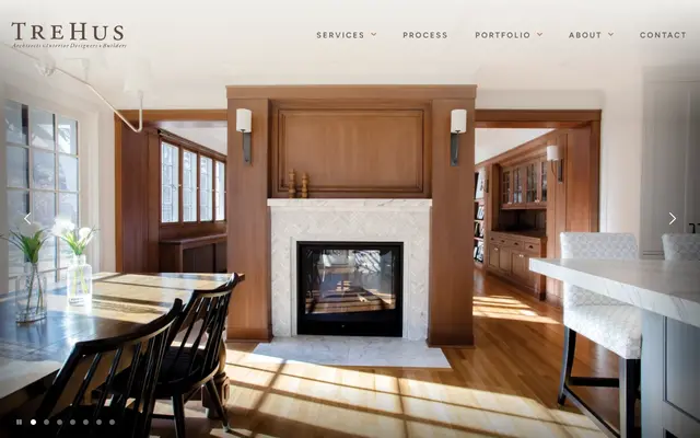 Screenshot of the trehus.biz homepage