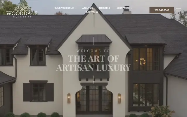 Screenshot of the wooddalebuilders.com homepage