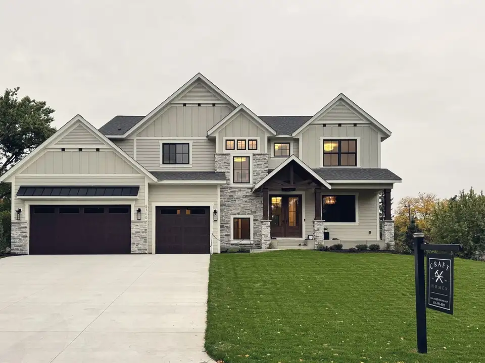 With its builder sign on the lawn